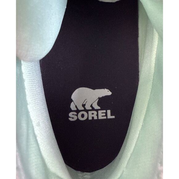 Sorel Sneaker Boot Kinetic Breakthru Venture Mid Womens 9 WP Cinder Sea Sprite - Picture 9 of 11
